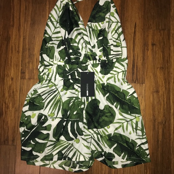 Fashion NOVA Tropical Romper, Size M - Picture 4 of 8